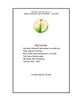 BÀI GIẢNG Học phần: Đƣờng lối quốc phòng và an ninh của Đảng Cộng sản Việt Nam Bài 4: Chiến tranh nhân dân bảo vệ Tổ quốc Việt Nam xã hội chủ nghĩa