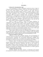 Phát triển xuất khẩu hàng dệt may việt nam khi tham gia hiệp định đối tác xuyên thái bình dương (TPP) tt tiếng anh 