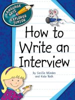 Sách Tiếng Anh How to write an interview   explorer junior library how to write