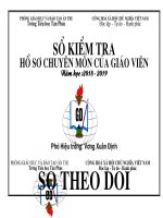 Sổ theo dõi chất lượng chuyên môn của phó hiệu trưởng và tổ trưởng chuyên mon trường tiểu học