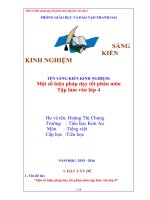 skkn một số biện pháp dạy tốt phân môn tập làm văn lớp 4 