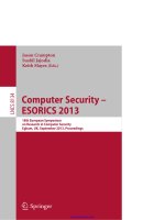 Computer security   ESORICS 2013 
