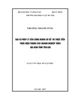 Địa vị pháp lý của công đoàn cơ sở và thực tiễn thực hiện trong các doanh nghiệp trên địa bàn tỉnh yên bái  