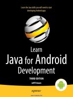 Learn java for android development, 3rd edition 