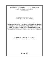 Áp dụng pháp luật lao động khi sáp nhập doanh nghiệp và chấm dứt hoạt động chi nhánh từ thực tiễn thực hiện tại một số đơn vị thuộc tổng công ty truyền thông đa phương tiện VTC  