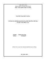 Đánh giá chính sách bảo vệ môi trường đô thị ở việt nam hiện nay tt 