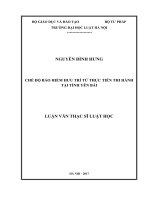 Chế độ bảo hiểm hưu trí từ thực tiễn thi hành tại tỉnh yên bái  