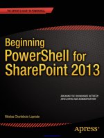 Beginning powershell for sharepoint 2013 