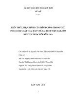 kiến thức, thực hành về phân loại chất thải rắn y tế