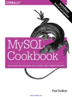 MySQL cookbook, 3rd edition 