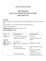 Giáo án Tiếng Việt 2 tuần 14 bài: Tập làm văn  Quan sát tranh, trả lời câu hỏi. Viết nhắn tin