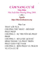 CẨM NANG CƯ SĨ - Tâm Diệu