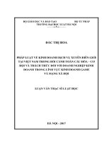 PHÁP LUẬT về KINH DOANH DỊCH vụ XUYÊN BIÊN GIỚI tại VIỆT NAM TRONG bối CẢNH TOÀN cầu hóa – cơ hội và THÁCH THỨC đối với DOANH NGHIỆP KINH DOANH TRONG LĨNH vực KINH DOANH GAME và MẠNG xã hội 