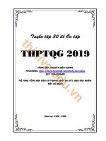 NBV TUYỂN tập 30 đề ôn tập THPTQG 2019 (có đáp án CHI TIẾT) 