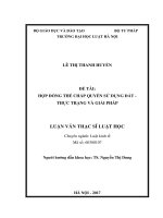Hợp đồng thế chấp quyền sử dụng đất – thực trạng và giải pháp  