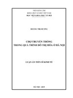 Chợ truyền thống trong quá trình đô thị hóa ở Hà Nội (Luận án tiến sĩ)