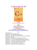 CẨM NANG CƯ SĨ - Tâm Diệu