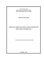 Đánh giá chính sách bảo vệ môi trường đô thị ở việt nam hiện nay