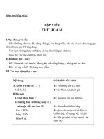 Giáo án Tiếng Việt 2 tuần 14 bài: Tập viết  Chữ hoa: M