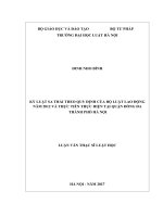 Kỷ luật sa thải theo quy định của bộ luật lao động năm 2012 và thực tiễn thực hiện tại quận đống đa, thành phố hà nội  