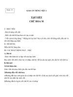 Giáo án Tiếng Việt 2 tuần 14 bài: Tập viết  Chữ hoa: M