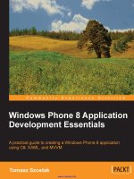 Windows phone 8 application development essentials 