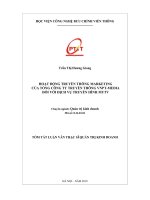 Hoạt động truyền thông Marketing của tổng công ty truyền thông VNPTMEDIA đối với dịch vụ truyền hình mytv (tt)