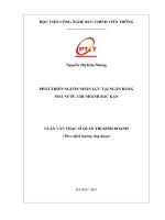 Phát triển nguồn nhân lực tại ngân hàng nhà nước chi nhánh Bắc Kạn (Luận văn thạc sĩ)
