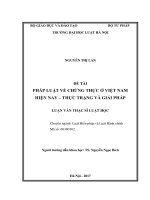 Pháp luật về chứng thực ở việt nam hiện nay   thực trạng và giải pháp