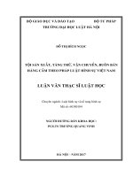 Tội sản xuất, tàng trữ, vận chuyển, buôn bán hàng cấm theo pháp luật hình sự việt nam  