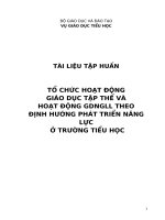 Tổ chức hoạt động giáo dục tập thể và hoạt động GDNGLL theo định hướng phát triển năng lực ở trường tiểu học