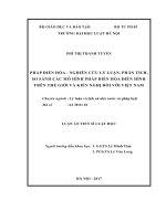 Pháp điển hóa – nghiên cứu lý luận, phân tích, so sánh các mô hình pháp điển hóa điển hình trên thế giới và kiến nghị đối với việt nam  