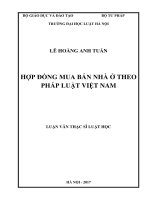 Hợp đồng mua bán nhà ở theo pháp luật việt nam