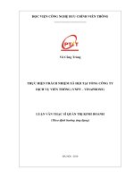 Thực hiện trách nhiệm xã hội tại tổng công ty dịch vụ viễn thông (VNPTVinaphone) (Luận văn thạc sĩ)