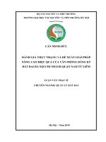 Đánh giá thực trạng và đề xuất giải pháp nâng cao hiệu quả của văn phòng đăng ký đất đai hà nội chi nhánh quận nam từ liêm 