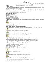 Giáo án lớp 4 theo tuần năm học 2018 2019 mới nhất tuần 14 