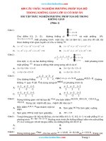680 câu trắc nghiệm phương pháp tọa độ trong không gian lớp 12 có đáp án 