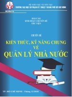 Kiến thức, kỹ năng chung về quản lý nhà nước báo cáo sinh hoạt chuyên đề 
