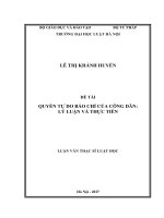 Quyền tự do báo chí của công dân lý luận và thực tiễn  