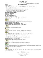 Giáo án lớp 4 theo tuần năm học 2018 2019 mới nhất tuần 17 