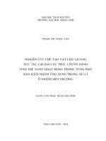 Nghiên cứu chế tạo vật liệu quang xúc tác cus zns cấu trúc lõi vỏ dạng tinh thể nano hoạt động trong vùng phổ khả kiến nhằm ứng dụng trong xử lý ô nhiễm môi trường 