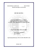 Giao kết hợp đồng lao động theo bộ luật lao động năm 2012 và thực tiễn thi hành tại tỉnh yên bái  