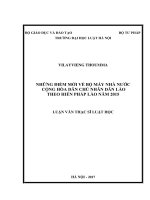 Những điểm mới về bộ máy nhà nước cộng hòa dân chủ nhân dân lào theo hiến pháp lào năm 2015  