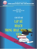 Lập kế hoạch trong hoạt động thư viện báo cáo sinh hoạt chuyên đề 