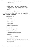 Một số biện pháp giúp trẻ mẫu giáo hứng thú làm quen môi .