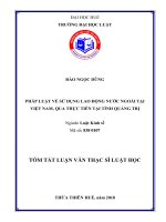 Pháp luật về sử dụng lao động nước ngoài tại việt nam, qua thực tiễn tại quảng trị (tt) 
