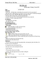 Giáo án lớp 3 theo tuần năm học 2018 2019 mới nhất tuần 12 