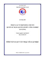 Pháp luật về hợp đồng chuyển quyền sử dụng quyền sở hữu công nghiệp (li  xăng) (tt) 