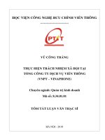 Thực hiện trách nhiệm xã hội tại tổng công ty dịch vụ viễn thông (VNPTVinaphone) (tt)
