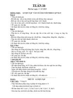 Giáo án lớp 1 theo tuần năm học 2018 2019 mới nhất tuần 16 